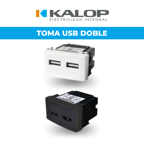 Módulo toma USB doble con bastidor – KALOP