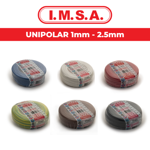CABLE UNIPOLAR ROLLO DE 100MTS DE 1mm HASTA 2,5mm – IMSA